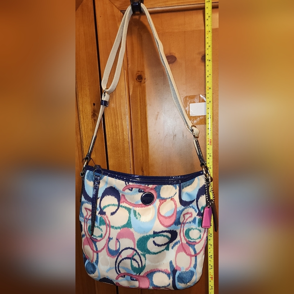Coach C1376-F24446 IKAT Scribble Cross Body Purse Bag